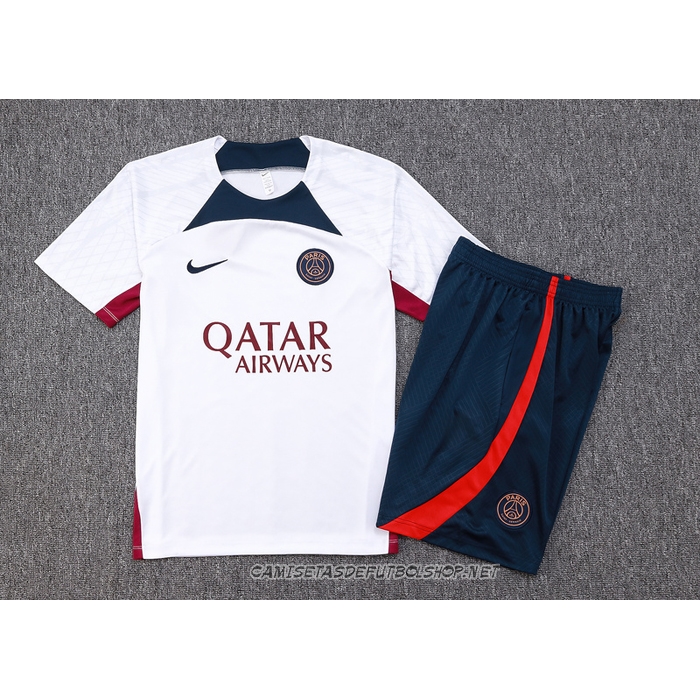 Chandal del Paris Saint-Germain 23-24 Manga Corta Blanco - Pantalon Corto